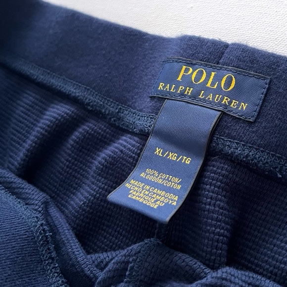 Polo Ralph Lauren Waffle Knit Pajama Lounge Pants Navy Size XL - Picture 7 of 10
